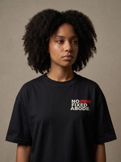 No Fixed Abode Oversized Tee / Black view 3